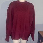 Lillusory oversized burgundy sweater top shirt woman’s large Red Photo 0