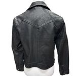 Jack by BB Dakota Anthropologie Womens Moto Biker Jacket Faux Leather Black Sz M Photo 4
