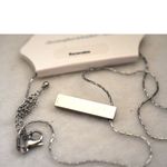 Christopher & Banks NWT C&B Stunning Red Rhinestone Pendant Silver Tone Link Chain 18"-20" Necklace Photo 2