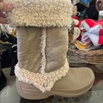 Crocs  Khaki Fuzz Collection Fleece-Lined Boots. Size Women’s 11 Nadia style Photo 4