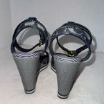 Coach Vintage Tawney Wedge Espadrilles Platform Y2K Sandals Monogram Blue Denim Photo 12