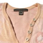 Marc Jacobs Vtg Y2K pastel pink floral cropped vneck sweater abstract cotton S M Photo 2