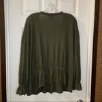 Simply Vera, Vera Wang Simply Vera Vera Wang Green Scoop Neck Rufffle Hem Blouse XL Photo 7