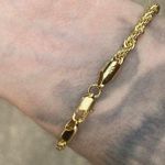 Gold Bracelet Rope Chain 8in 4mm Photo 1