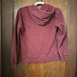 Pact  Burgundy Zip Up Drawstring Hooded Sweatshirt Size S Photo 2