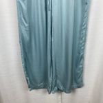 Melissa Nepton Teal Orli Wide Leg Satin Pants Sz.XS Green Photo 3
