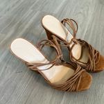 Veronica Beard  Women's Fletcher Suede Platform Strappy Heels in Brown Size 9 Photo 2