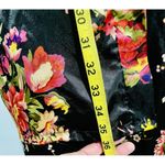 Japanese Floral Kimono SZXL Black Robe colorful Belt AND Matching Pants Satin Size XL Photo 13