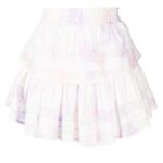 Love Shack Fancy  tie-dye tiered mini skirt NWT Photo 1