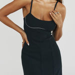 Princess Polly NWT  black mini dress with rhinestone detail Photo 0