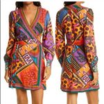 Farm Rio NEW Dotted Patch Scarf Wrap Dress Medium M Photo 6