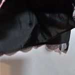 Willi Smith Elegant Black Silk Skirt with Pink Embroidery Beading Y2k Feminine 8 Photo 3