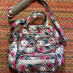 LUG MINI PUDDLE JUMPER Grey watercolor floral TRAVEL BAG Gray Photo 0