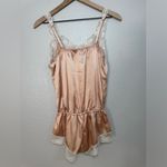 Victoria's Secret Victoria’s Secret Angels Peach and Cream Satin and Lace Romper size Medium Photo 15