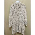 I Some I Women's Crochet Knit Open Front Cardigan Long Sleeve Beige Small Tan Photo 2