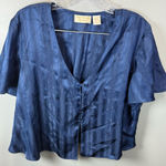 Victoria's Secret Vintage Gold Label Navy Blue Two Piece Pajama Set Size Small Photo 0