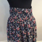 CAbi  Floral Mini Skirt Size Medium M Elastic Waist Photo 0