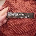 Urban Outfitters  Pleated Rust Shiny Pants Elastic Waistband Photo 5