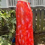 Vince Camuto Women's Lightweight Three Tier Mini Dress Orange Photo 2