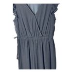 Tommy Bahama  Jumpsuit Women Small Black Oasis Waves Gauze Cropped Wide Leg Beach Photo 4