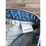 Reformation  Crystal Rhinestone Front Denim Shorts Size 28 Photo 3