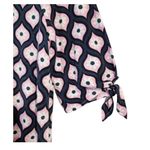 West Loop 2x$18  Size Large Short Sleeve Tunic Top Ties on Sleeves Pink Medallion Photo 1