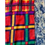 The Limited  Vintage Rectangle Color Block Red Scarf Photo 3