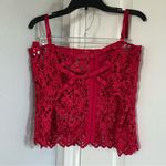 Dreamgirl womens Venice Embroidery Lace Cropped Bustier and Lace Skirt Set Large Photo 8