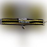 Pittsburgh Steelers Stainless Steel Band & Fashion Wrap Bracelet Silver Photo 4