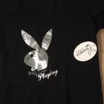 Playboy New Rare Vintage Pajamas Sleepwear Stretchy Soft Black/Silver Size Small Photo 1