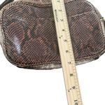 GILI Leather Crossbody Bag Sienna Snakeskin Brown Purse Photo 5