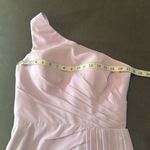 Purple Full Length One Shoulder Chiffon Formal Dress Corset Back Leg Slit Size 6 Photo 8