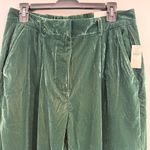 Old Navy Extra High-Waisted Velvet Taylor Pants wide leg dark bottle green M NWT Photo 1