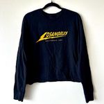 Target Large Black Los Angeles California Crop Top Yellow Graphic Print Long Sleeves Photo 0