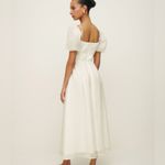 Reformation NWT Mayme Dress in ivory Photo 3