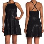 Guess  Sequin Fit & Flare Skater Dress Size‎ 2, BLACK- NWT Photo 2