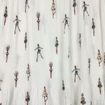 I.Madeline Pleated Ballerina Print Dress Size Small Medium White Ballet Dance Photo 3