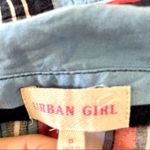 Urban Girl red blue black and white stripe button down short sleeve dress Photo 7