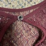 Kendall + Kylie Burgundy with Lace Long Sleeve Dress Size Juniors XS Photo 8