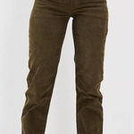 American Eagle AE  Stretch Corduroy '90s Straight Pant Army Olive Green Size 16 Photo 0