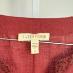 Eileen Fisher Linen Tunic Top sz M Minimalist Resort Vacation Coral Sequin Photo 5