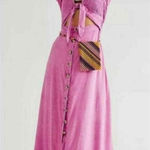 Free People  Dress‎ String Of Hearts Maxi Dress Pink XS NWT Photo 0