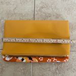 Rachel Pally  Reversible Orange & Yellow Floral Clutch Handbag Foldover Purse Photo 6