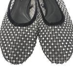 ZARA  Women's Black Mesh Jeweled Rhinestone Round Toe Slip On Ballet Flats Sz 6.5 Photo 4