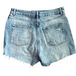 Topshop  Mom Denim Distressed Rigid‎ Jean Shorts Blue Size 8 Photo 3