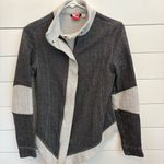 Puma Women's Gray Herringbone Asymmetrical Moto Jacket Size M Photo 0