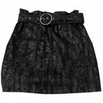 Haute Monde  Black Faux‎ Snakeskin Mini Skirt Photo 0
