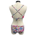 California Waves Women’s Bikini Swimwear Pink Crochet Floral Size Large NWT Photo 1