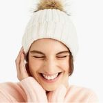J.Crew  Ribbed beanie with faux-fur pom-pom Photo 2