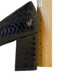 BCBGeneration  Sheilah Pump Pointed Toe Half D’orsay Block Heel Black Snake Sz 8 Photo 15